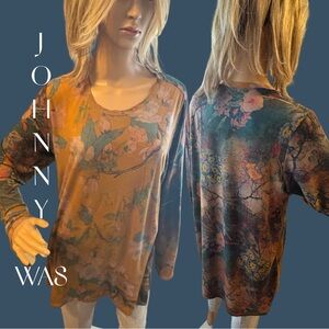 Johnny Was Traviata Lotus Swing Tunic Large EUC